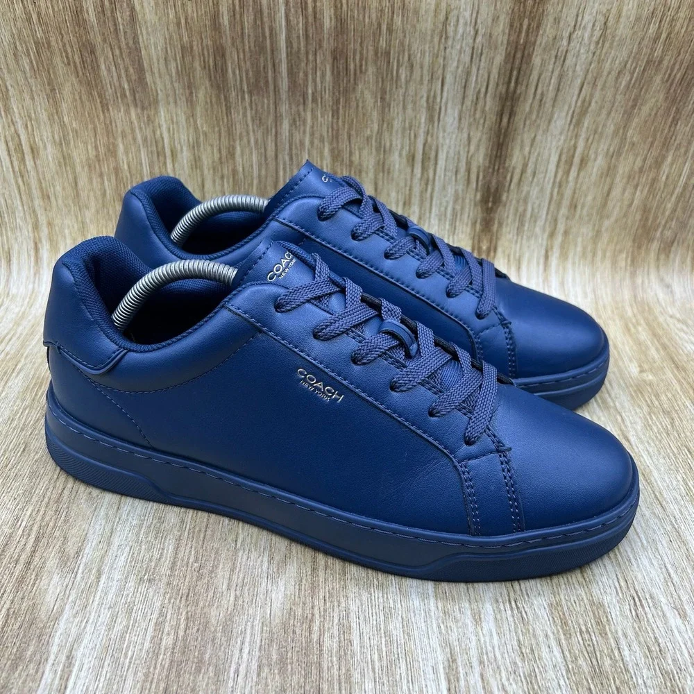 Coach High Line Sneaker Men's Size 10 D Navy Blue Leather Minimalist CX120